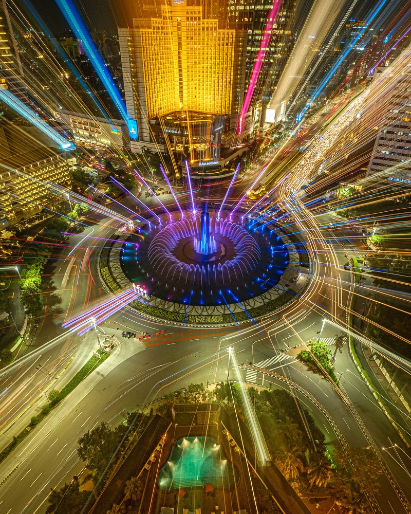 Laser beam at Jakarta