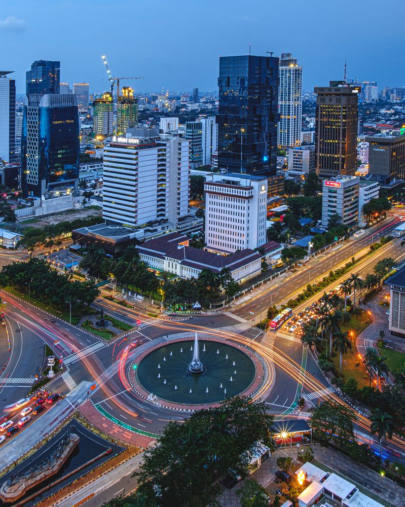 Blue hour in Jakarta