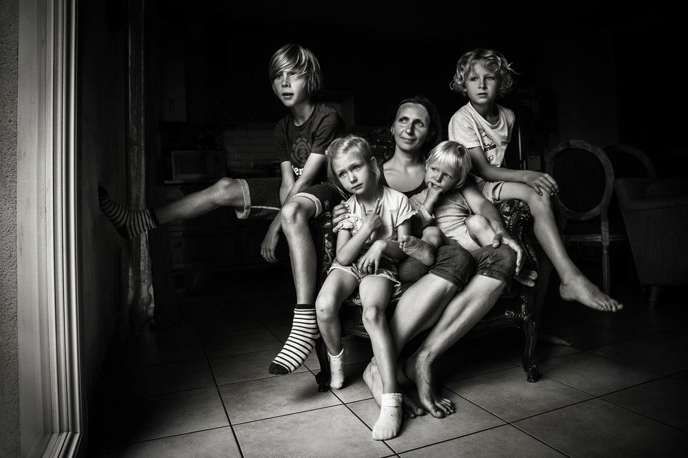 Нина и дети.