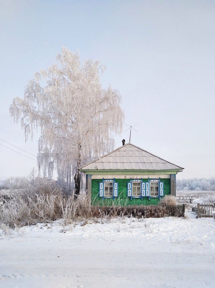 Зима в деревне.