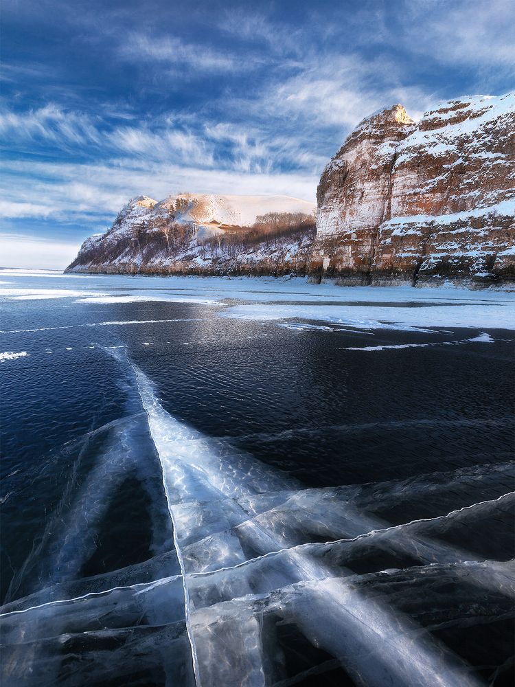The river Volga in January