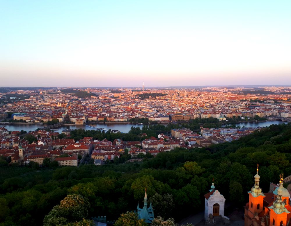 Прага, закат.