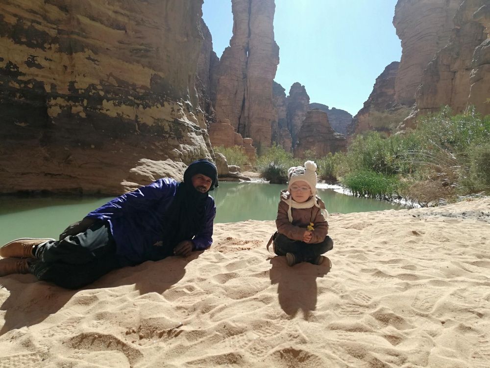 AMOULA with the blue man in paradisiac SAHARA