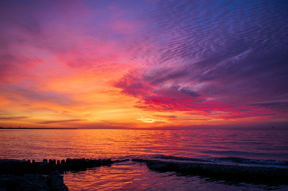 Закат на Азовском море.