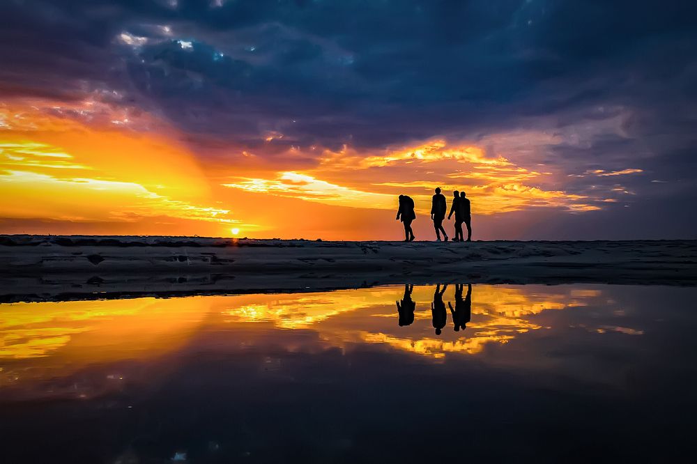 Last minute of sunset