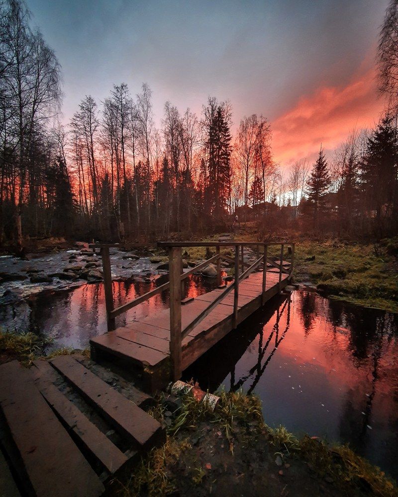 Малиновый закат. Crimson sunset.