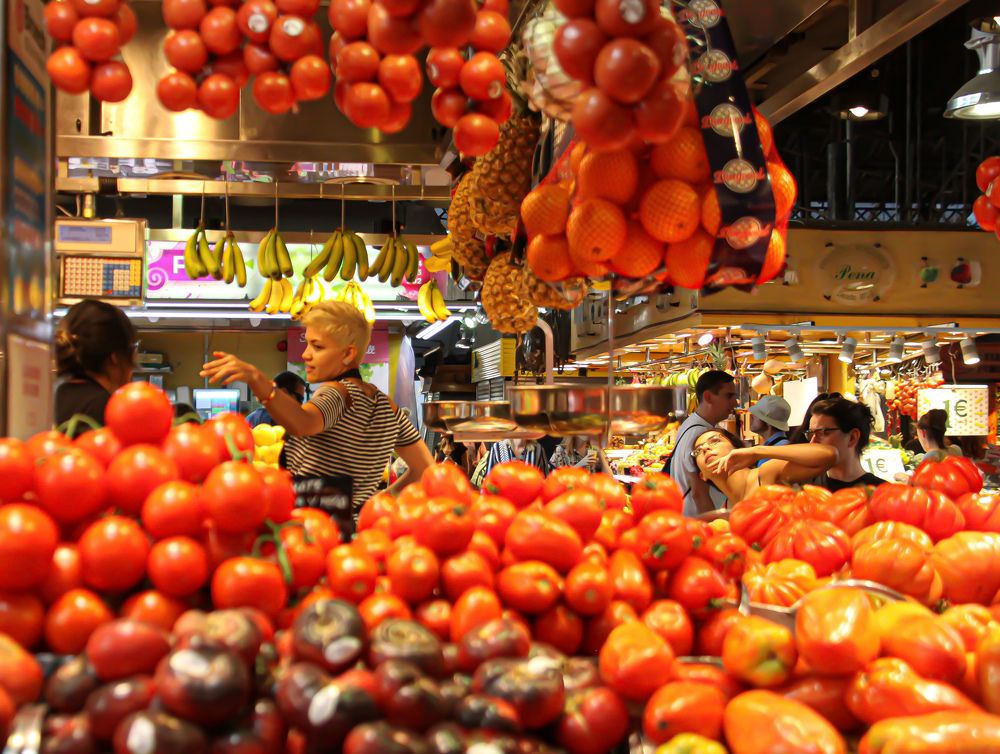 The boqueria market in barcelona