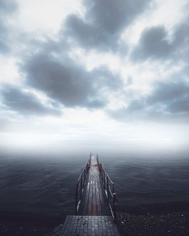 Silent place on the coast of Black Sea