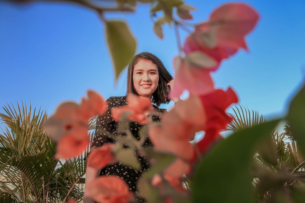 beautiful smile of lady