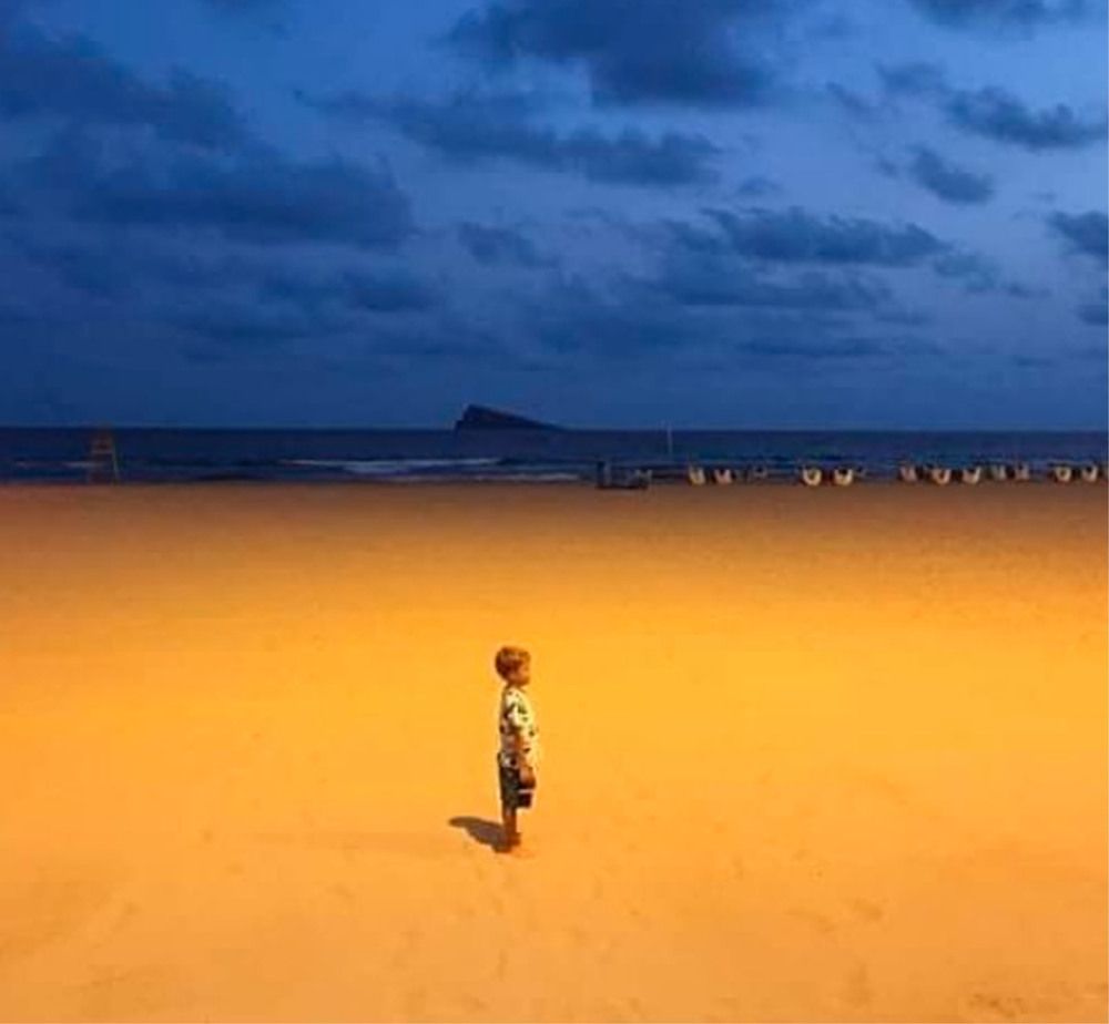 Fabian on golden beach
