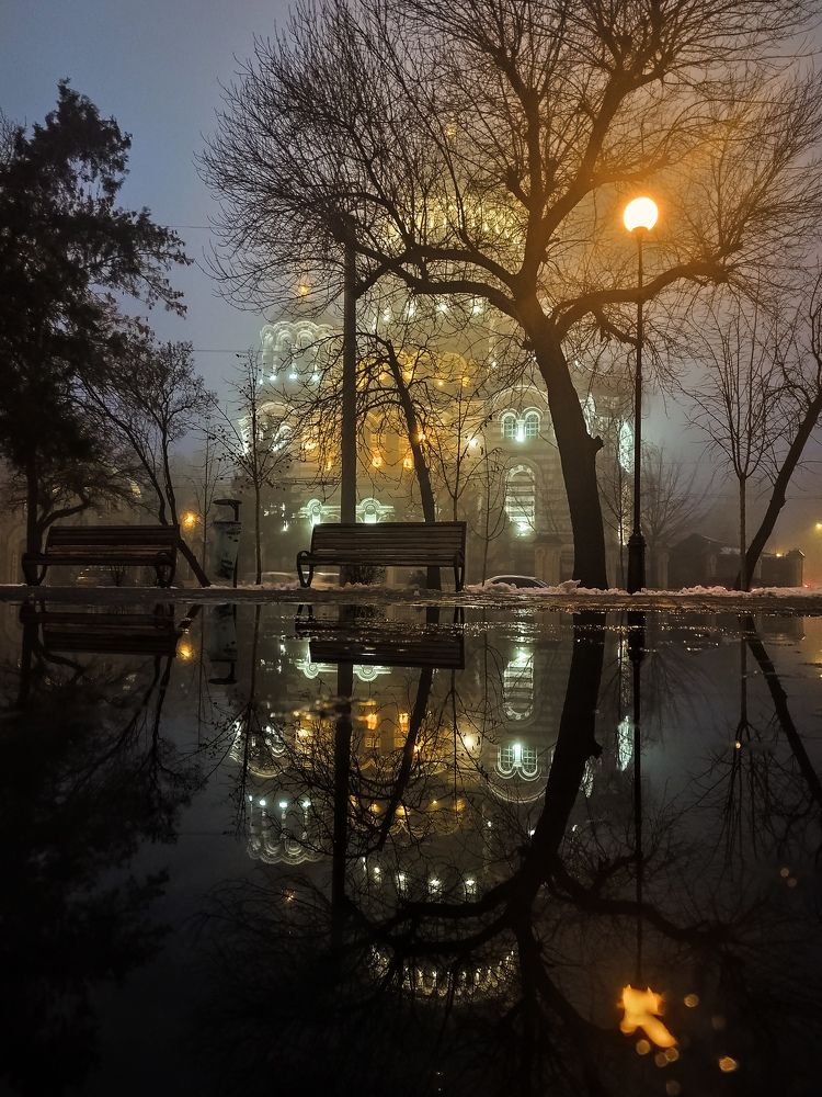 Туманный вечер в Харькове