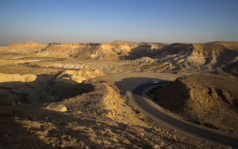 Road through the Negev Desert
