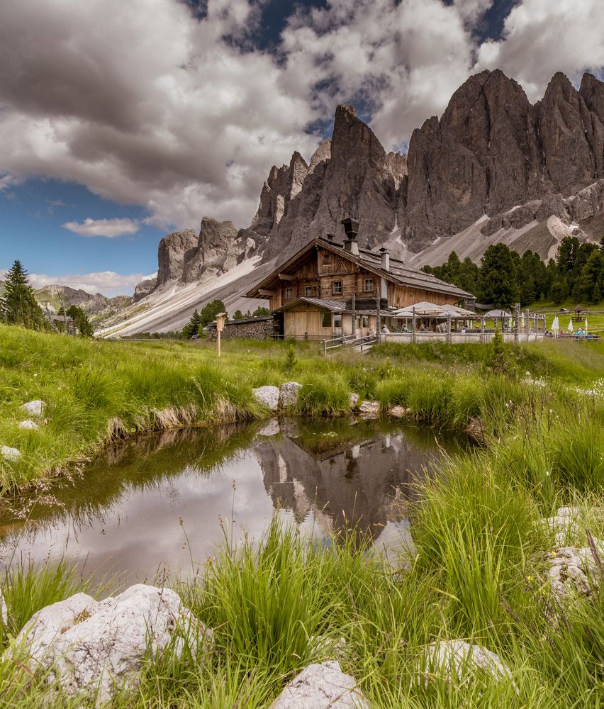 Mountain hut in the Dolomites