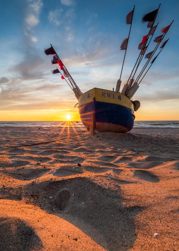 A cutter at the Polish seaside