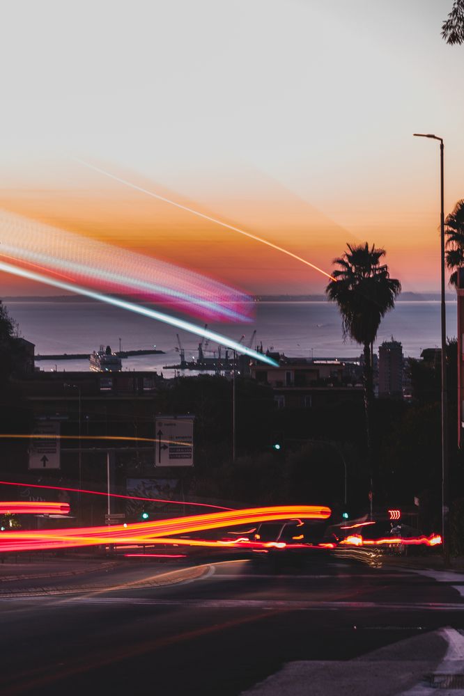Sunrise Light Trail