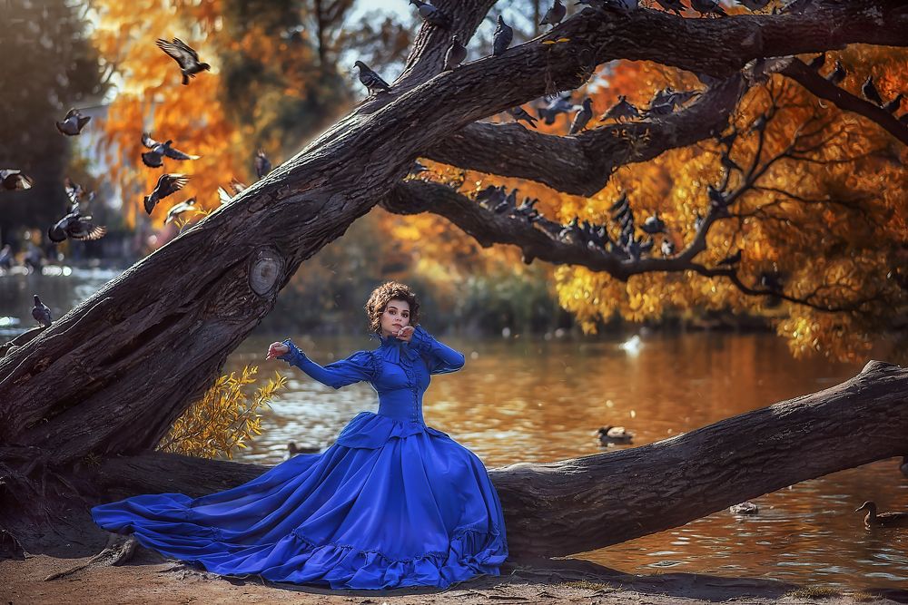 прогулка в саду