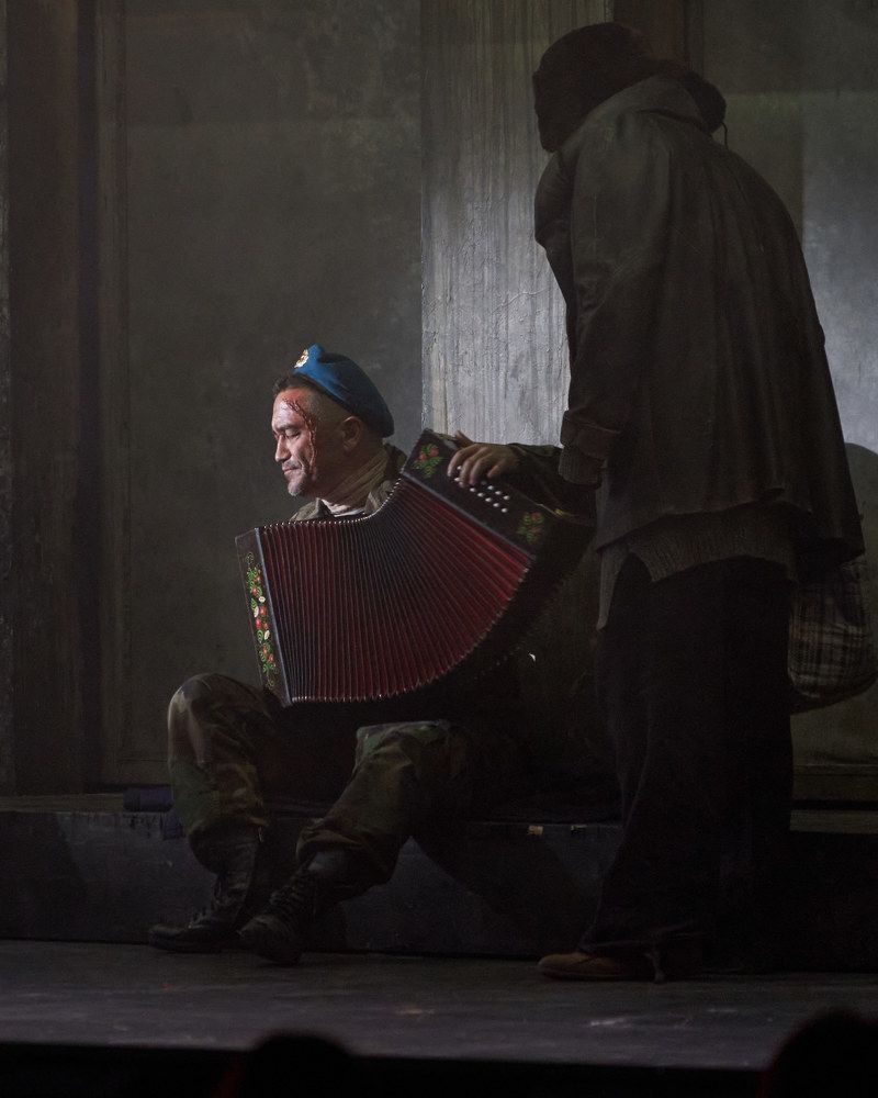 Street musician (actor Marat Abdrakhimov)