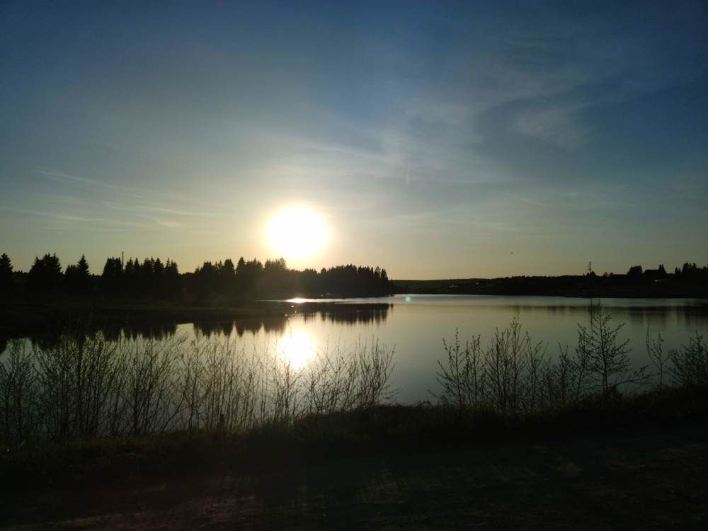 Закат солнца в селе Сепыч(под Ижевском).
