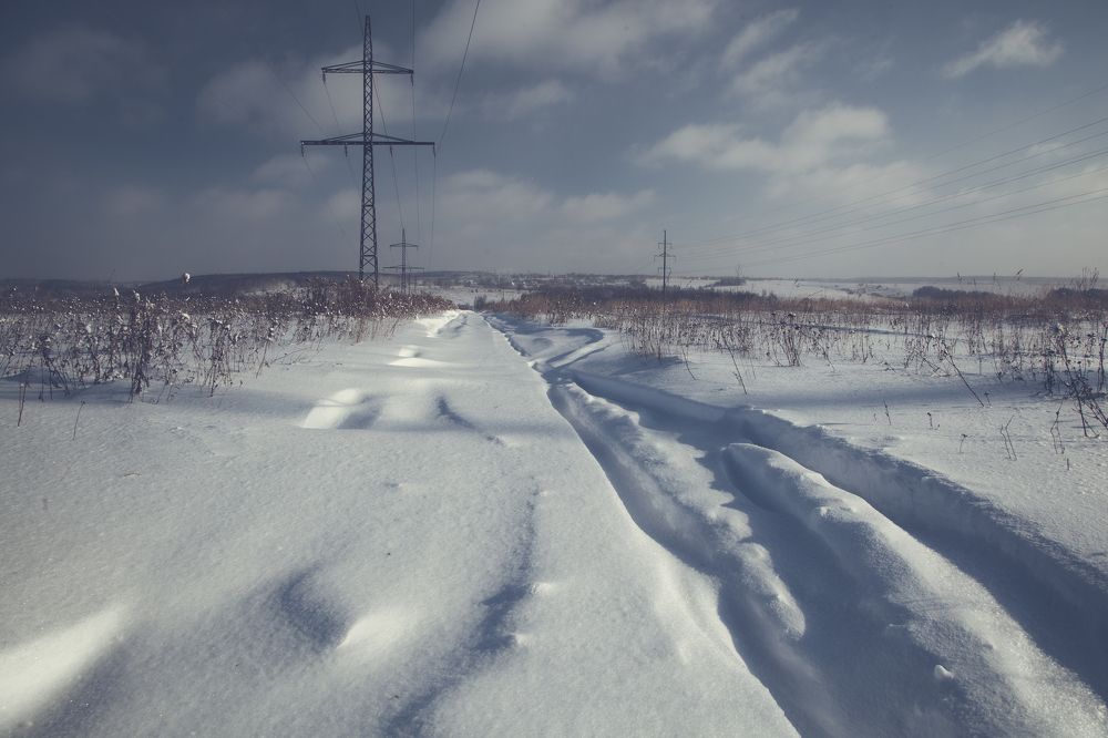 Зимняя дорога. Winter road.
