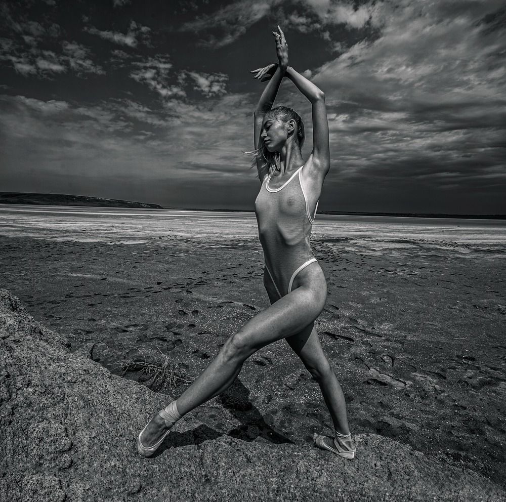 Ballerina and sky