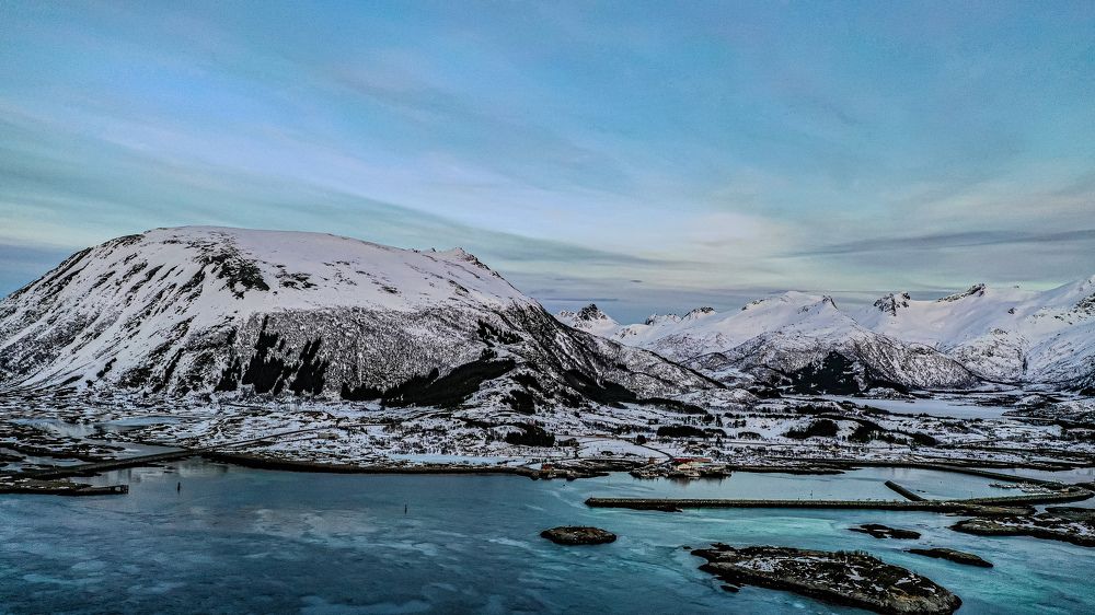 Top view of the Lofoten islands