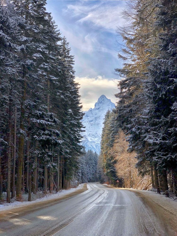 По дороге в Домбай.