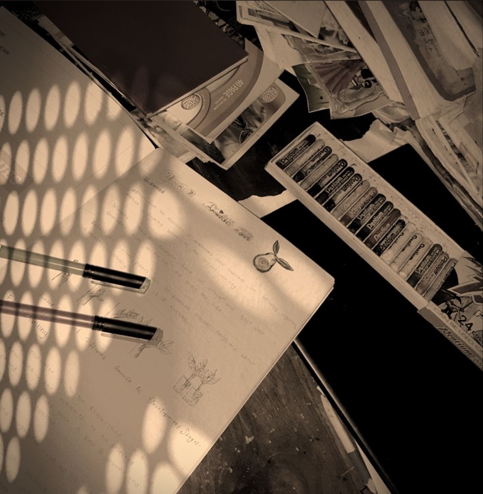 Messy study table