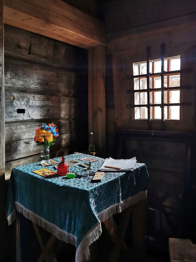 Inside the old church