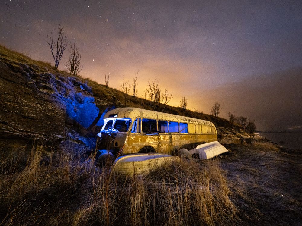 The buss and I all alone.