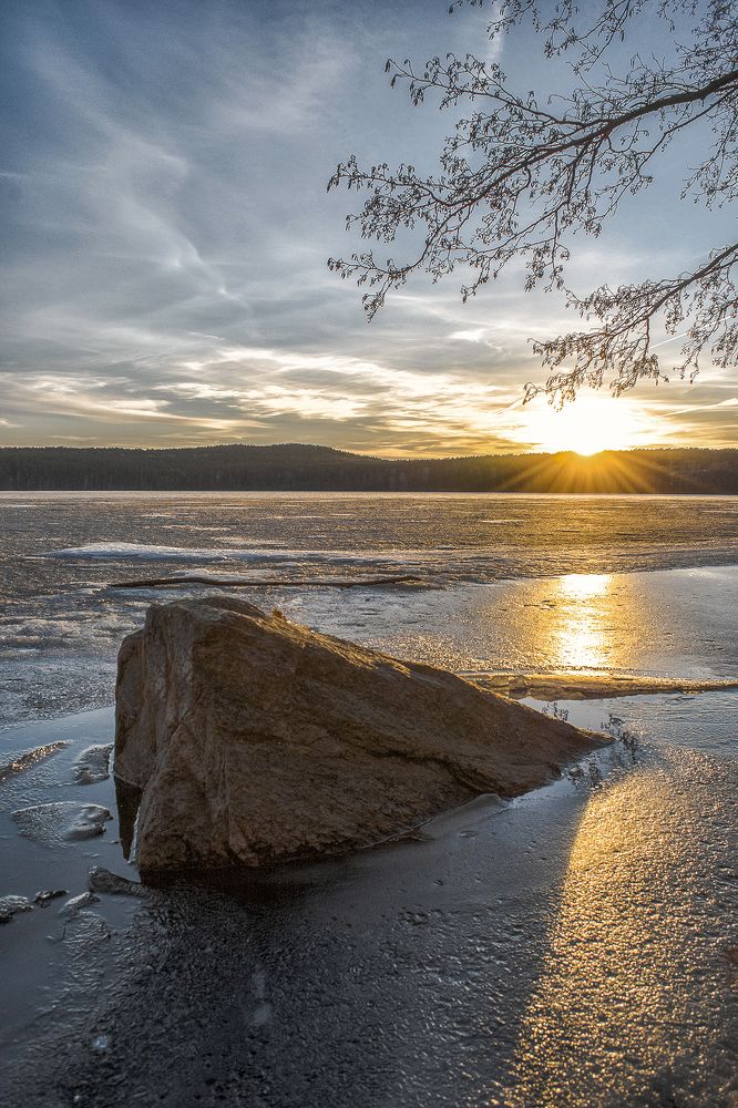 Закат на озере Теренкуль