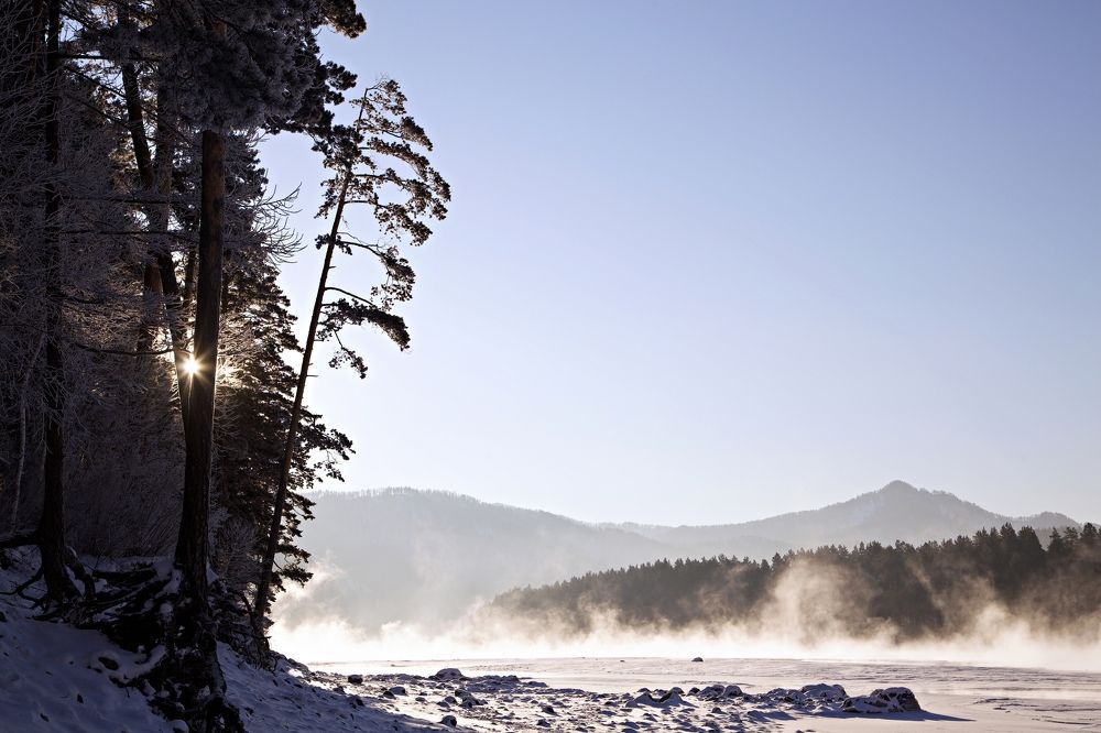 Sunrise over Katun River, Jan 2021