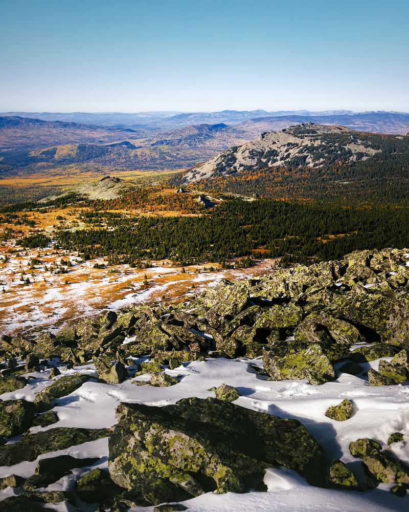 Вид с вершины горы Иремель