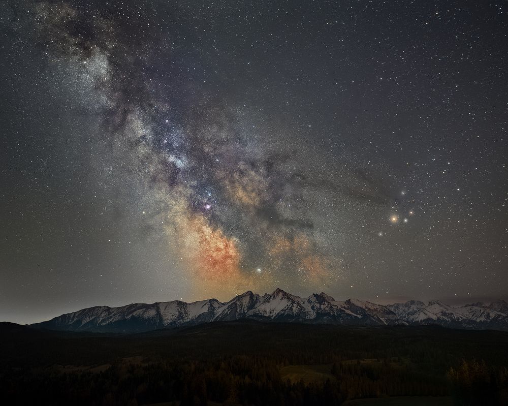 Milky Way over the Tatra Mountains.