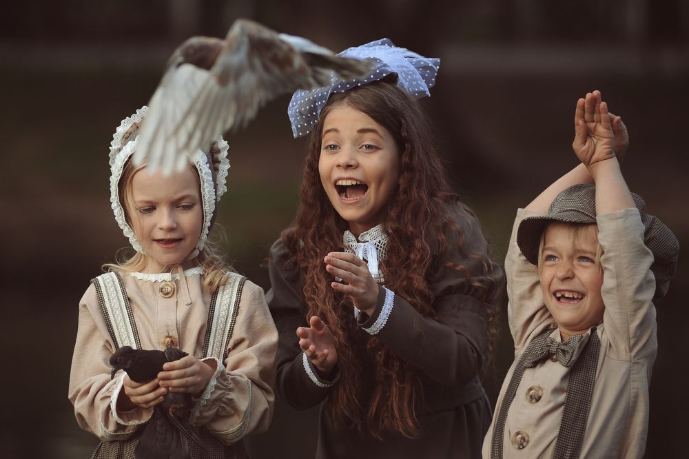 дети и голуби