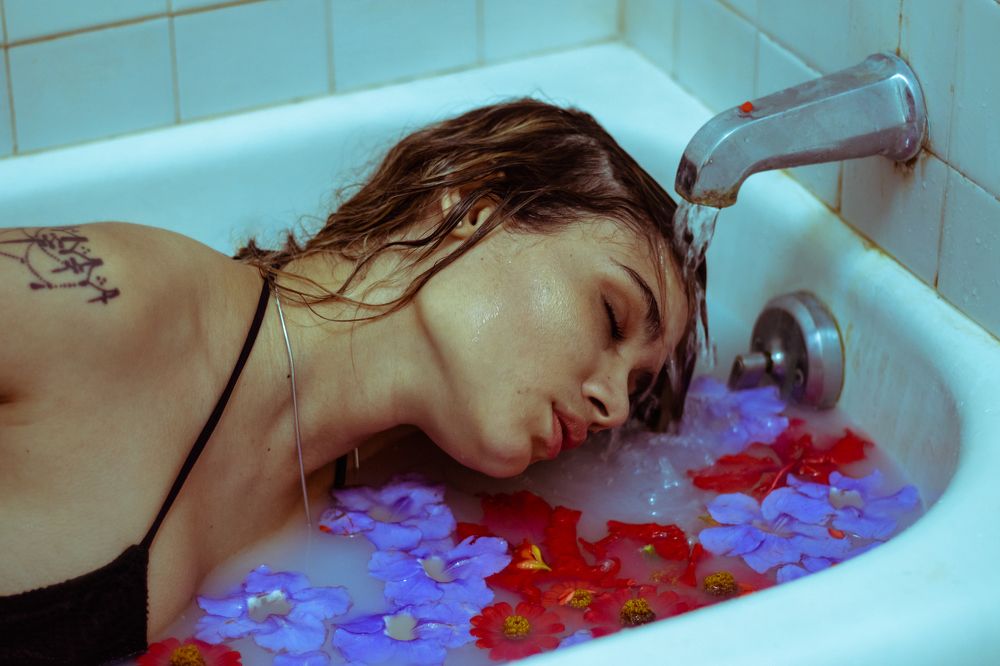 Girl in bathtub