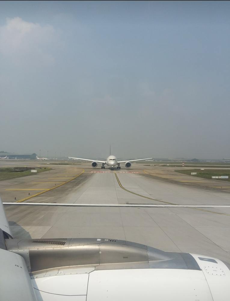 Passing Flight on Runway