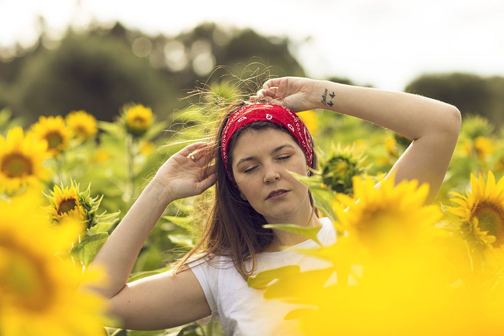 Juliana and the Sunflower Fields