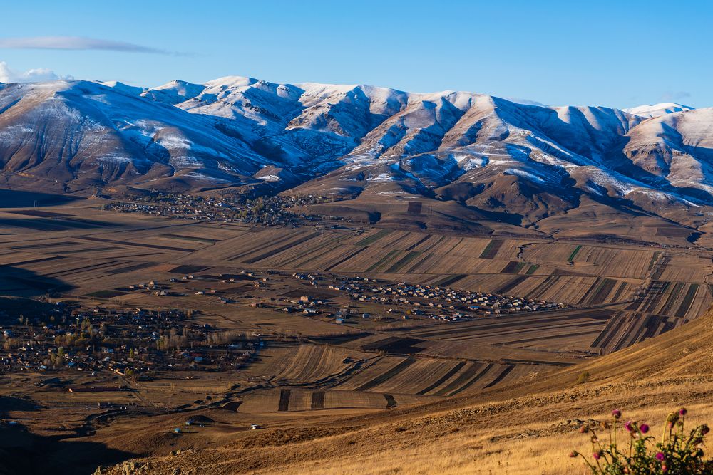 Amazing landscape with villages and mountains.