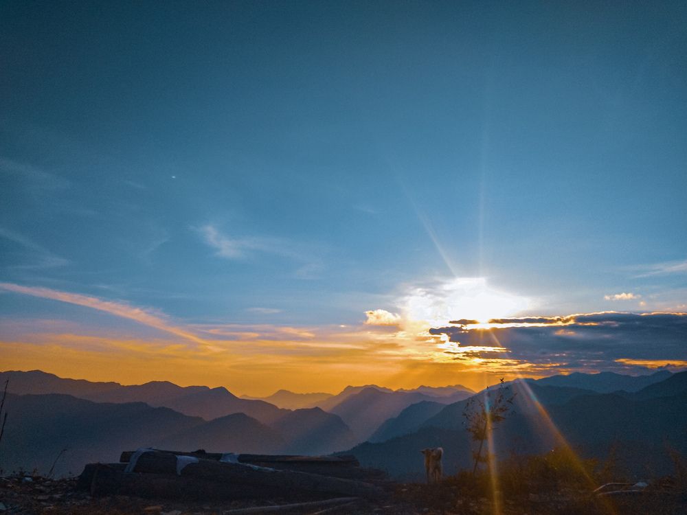 The sunsets
