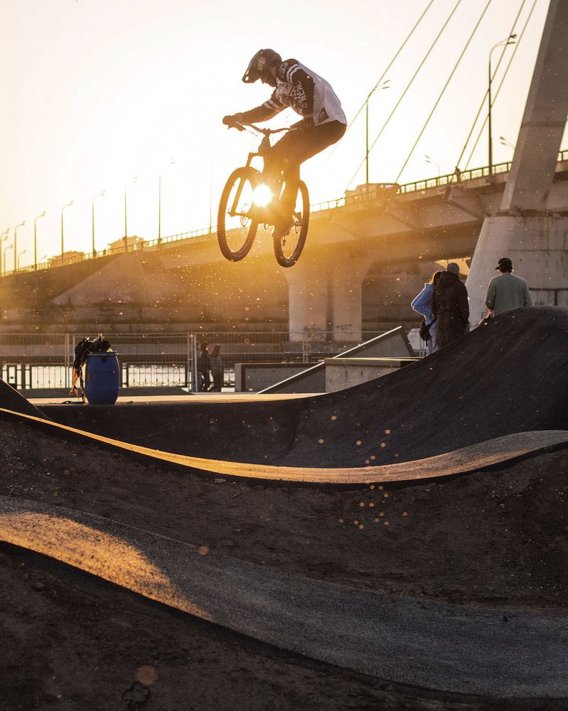 through the snowy sun