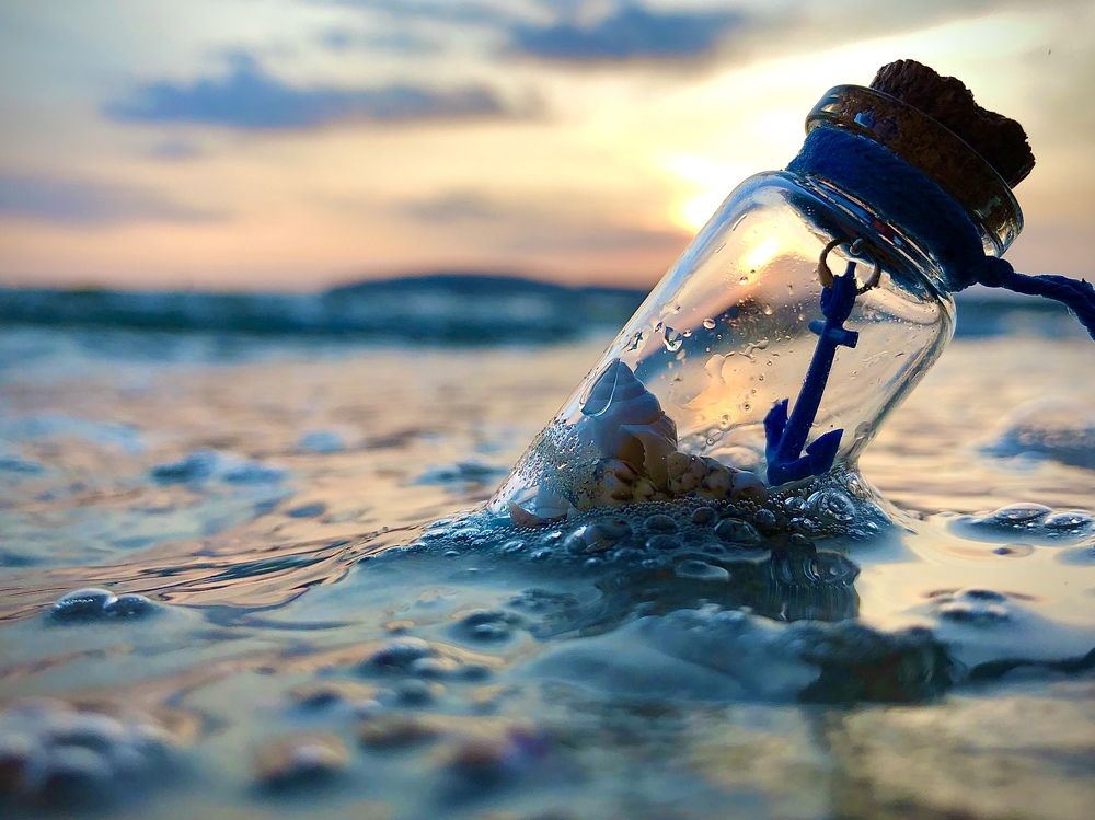 A message in a bottle
