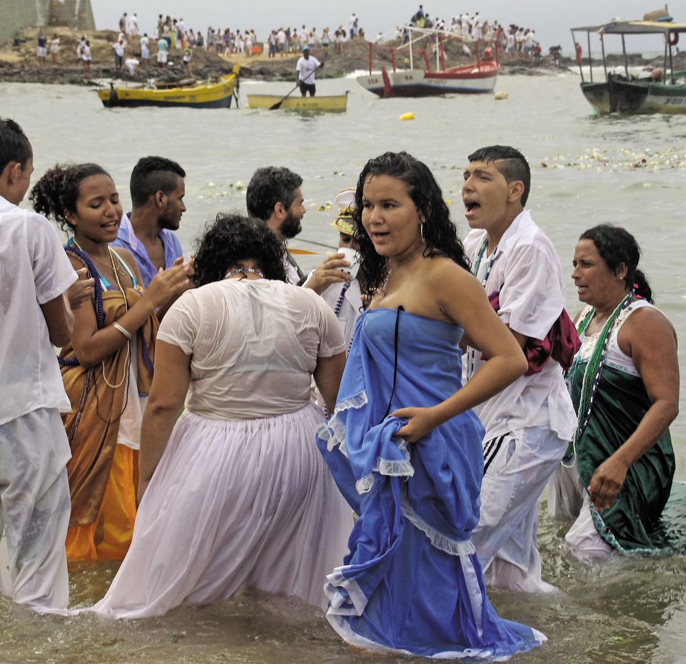 Fest for Iemanjá, the god of the sea