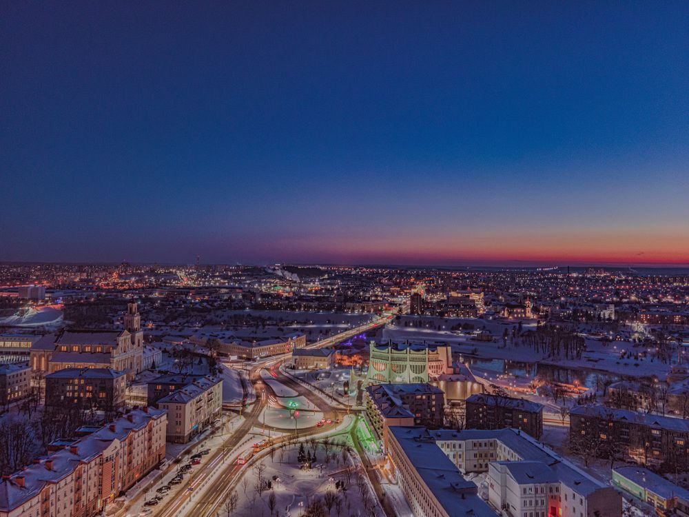 Закат над г.Гродно