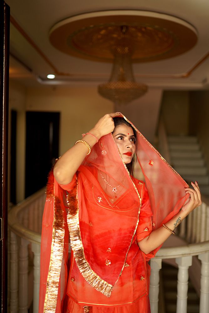 A Woman in Rajput Poshak(Rajput Traditional dress)