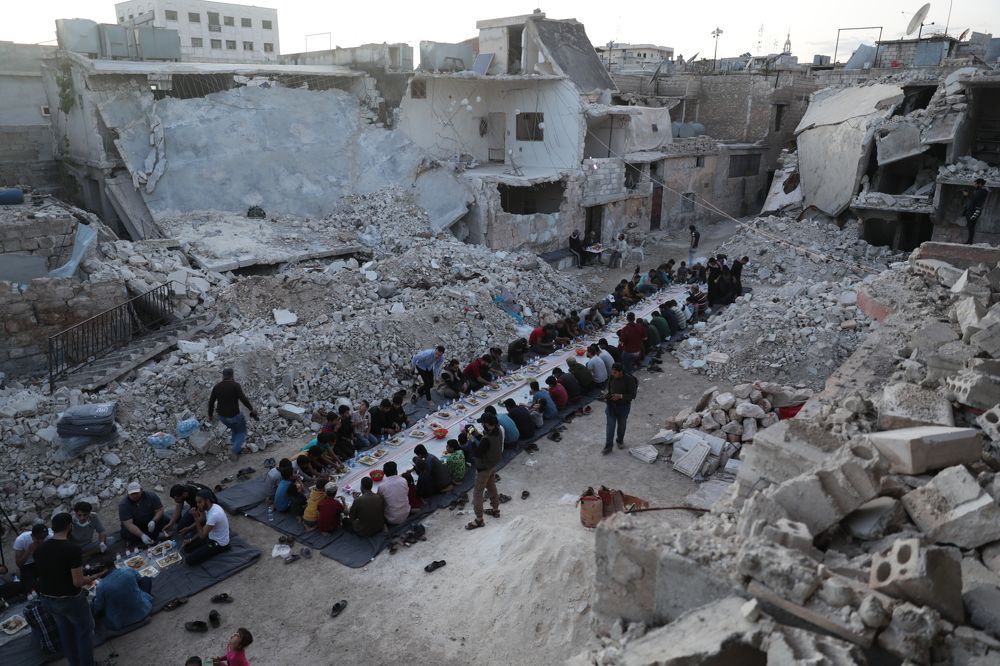 Eat in the midst of the devastation