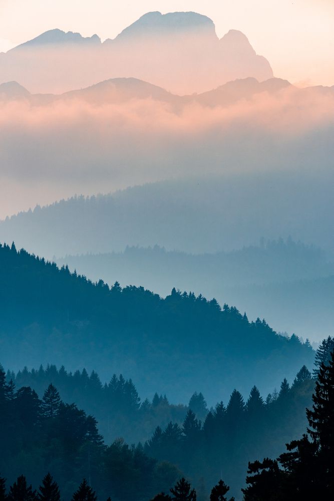 Triglav at sunset. Slovenia.