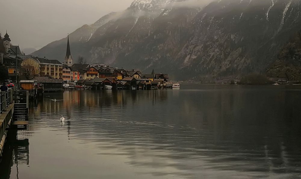Hallstatt Когда моросит дождь