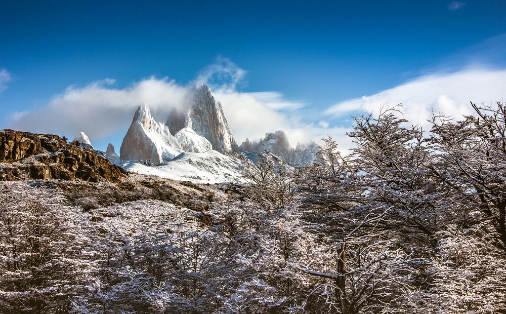 The snowfall on Fitz Roy
