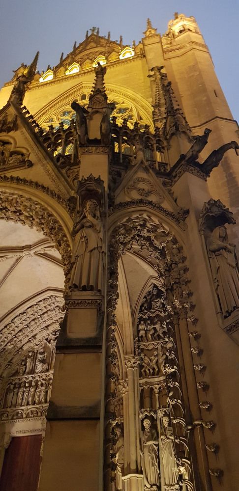 Church in Metz in golden light