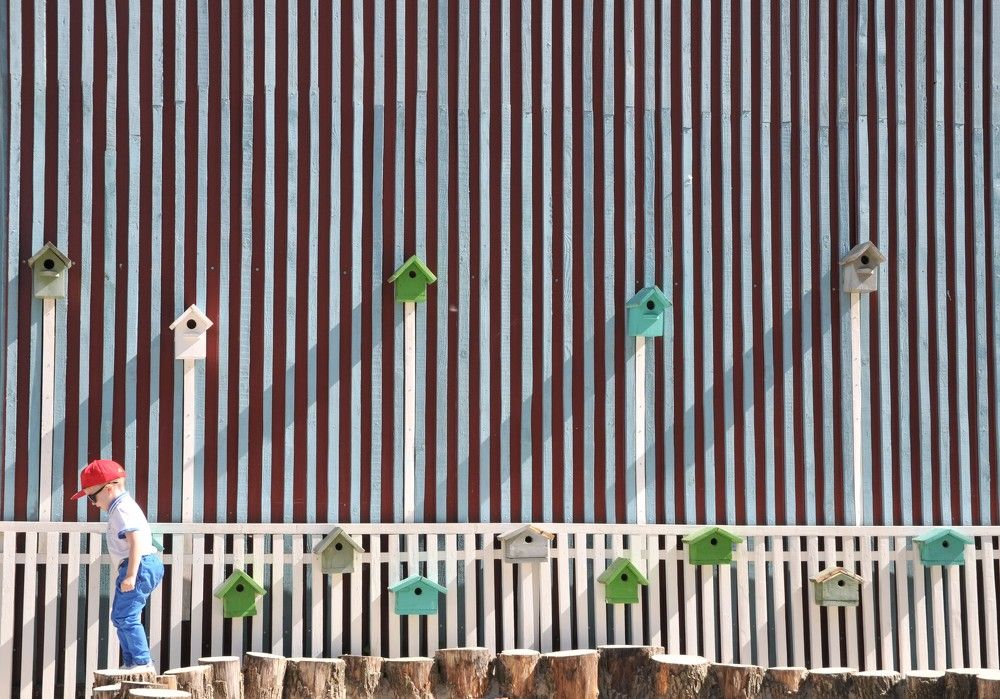 на прогулке